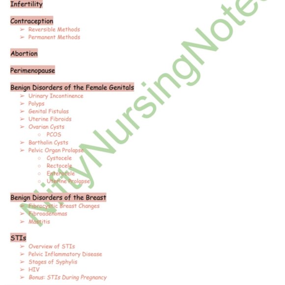 Women's Health Study Guide - Picture 5 of 9